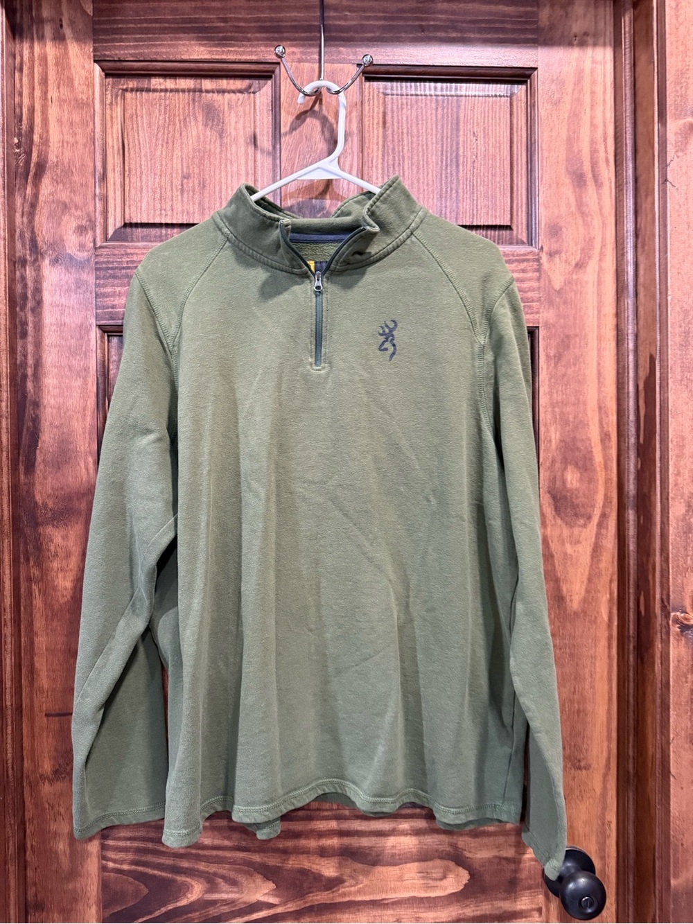 Browning Olive Green Quarter-Zip Fleece Pullover